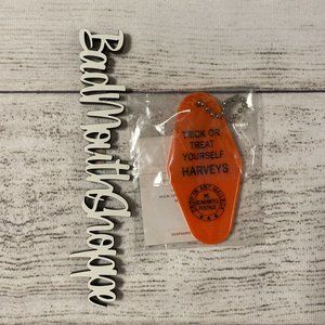 *Harveys Trick or Treat Yo Self Halloween Hotel Key Tag Purse Charm